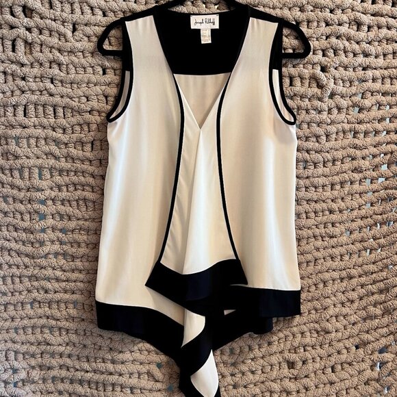 Joesph Ribkoff Sleeveless White with Black Top Size 8 - Picture 2 of 12